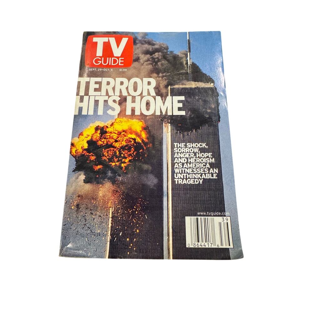 Twin Towers 911 TV Guide 25th Anniversary 2001 Vintage